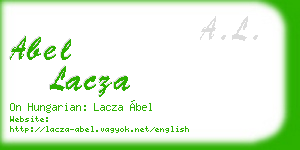 abel lacza business card